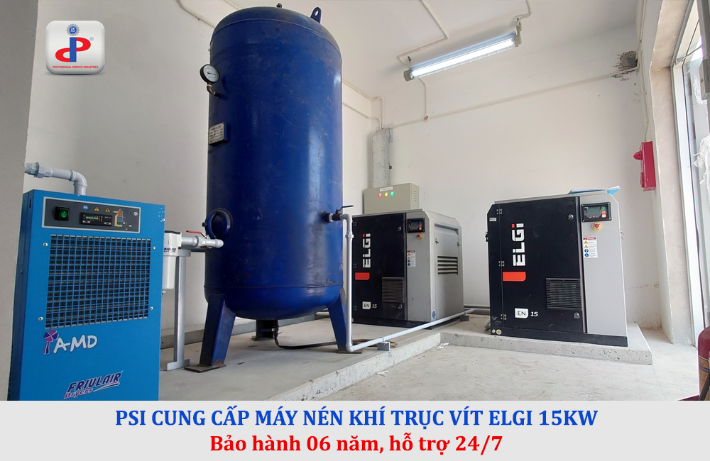 PSI cung cấp máy nén khí trục vít elgi 15kw