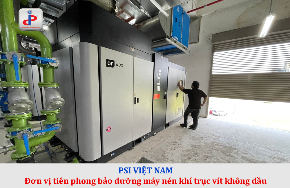 bảo dưỡng máy nén khí trục vít không dầu PSI